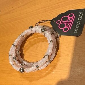 🎈🎈7/15🎈🎈Paparazzi Blush Beaded Bracelet with Silver Accents